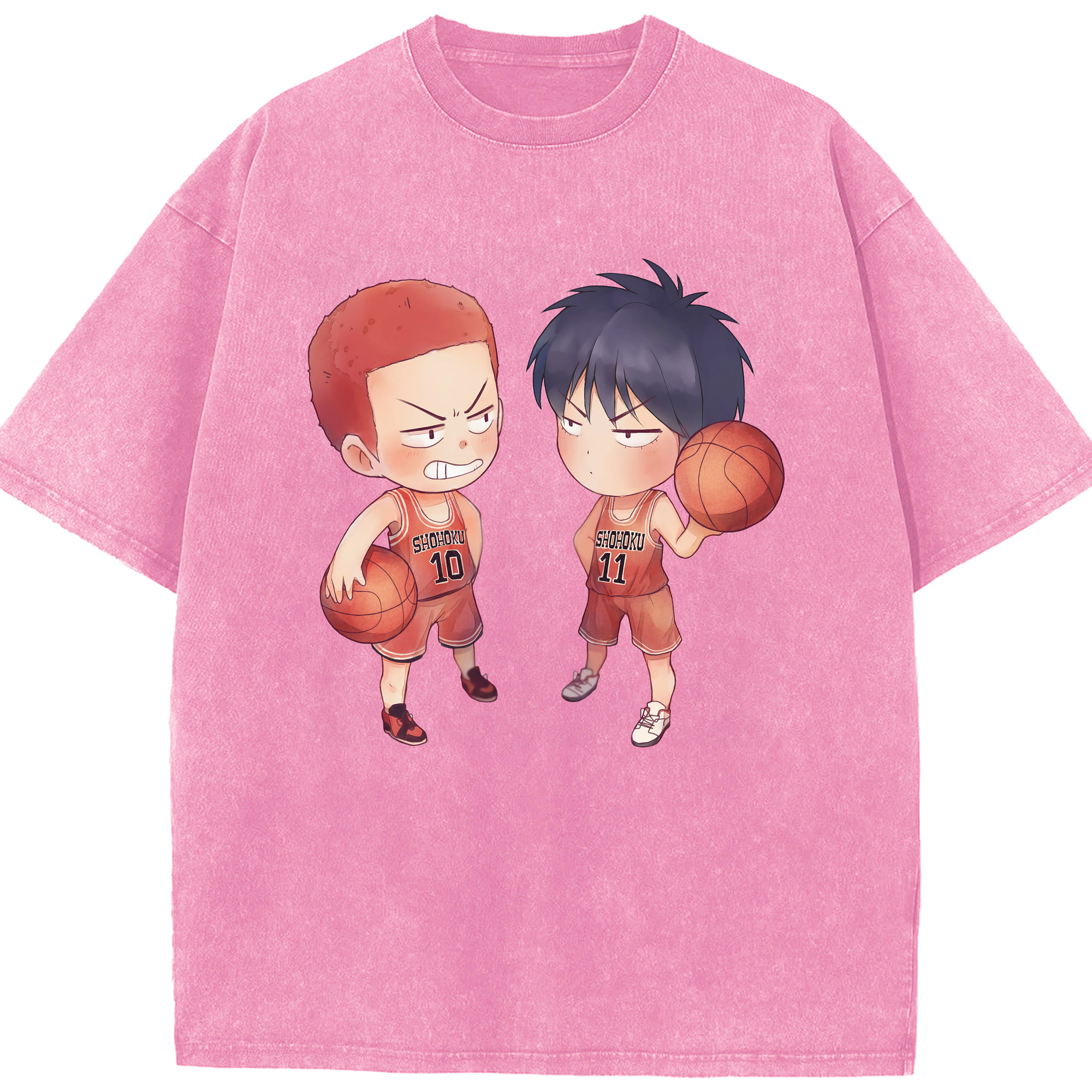 （画像用） SLAM DUNK／スラムダンク 綿100% ヴィンテージ風 半袖Tシャツ（フロントプリント）